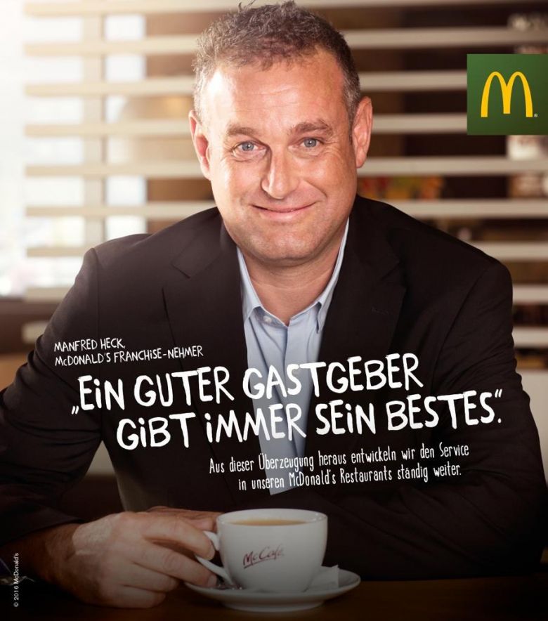 Frachisenehmer Manfred Heck von McDonald's Überlingen und Markdorf
